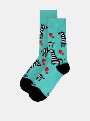 Ponožky so vzorom zebry Fusakle zelená
