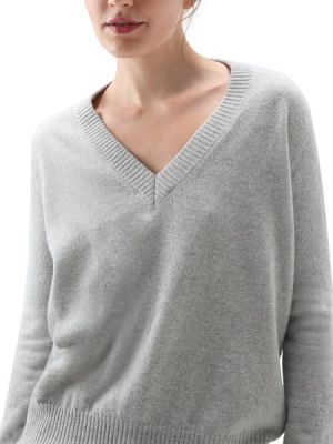 Кашемировый шерстяной свитер с v-образным вырезом Woolrich