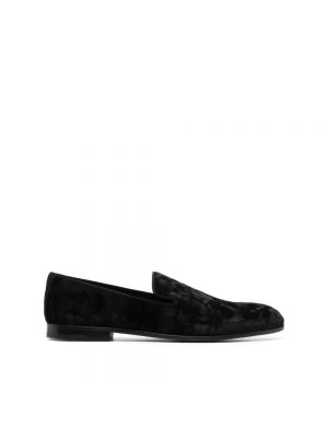Samt loafer Dolce & Gabbana schwarz