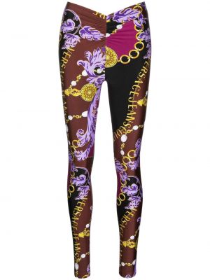 Leggings mit print Versace Jeans Couture lila