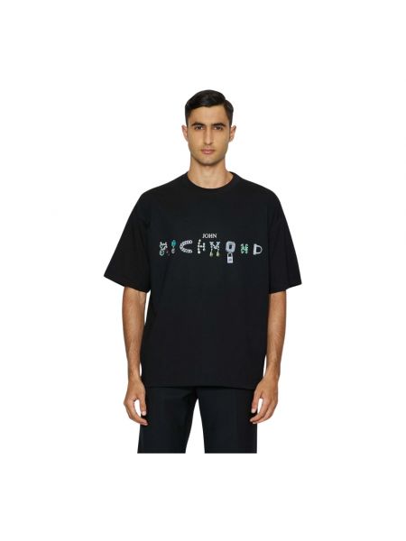 T-shirt mit rundem ausschnitt mit kurzen ärmeln John Richmond schwarz