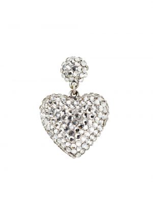 Auskarai su kristalais su širdelėmis Roxanne Assoulin sidabrinė