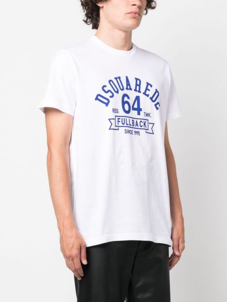 T-shirt di cotone Dsquared2 bianco