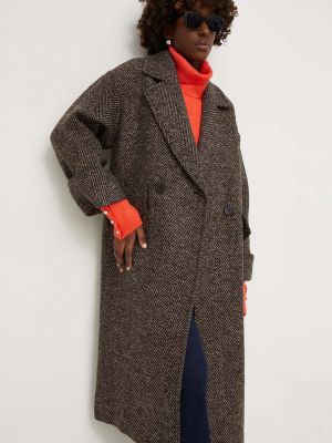 Płaszcz oversize Answear Lab brązowy