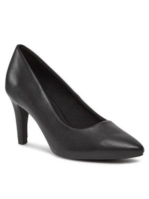 Полуотворени обувки с ток с ток S.oliver черно