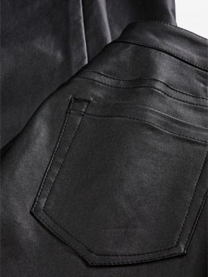 Черные кожаные брюки из искусственной кожи Rainbow