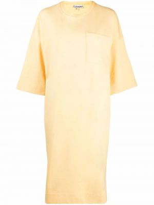 Vestido oversized Ganni amarillo
