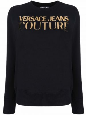 Mikina s okrúhlym výstrihom Versace Jeans Couture čierna