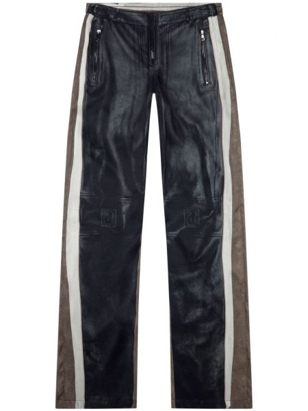 Pantalon droit à rayures Diesel noir