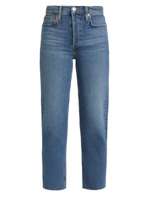 Прямые джинсы с высокой талией Re/done серые