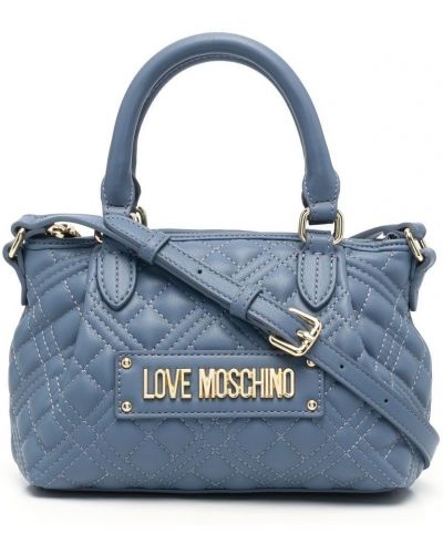 Vattert veske Love Moschino blå