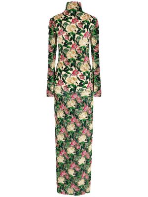 Жакардова макси рокля на цветя Paco Rabanne