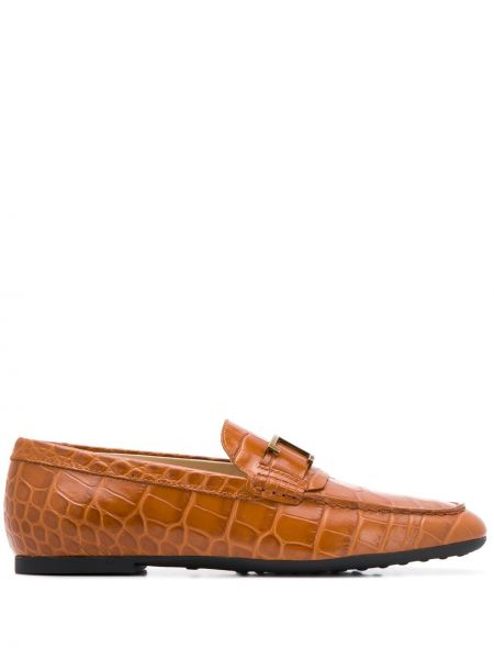 Skinn loafers Tod's brun