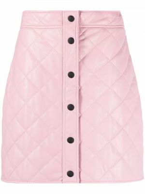 Růžové mini sukně kožené Msgm