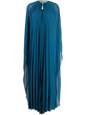 Πλισέ βραδινό φόρεμα Zeus+dione μπλε