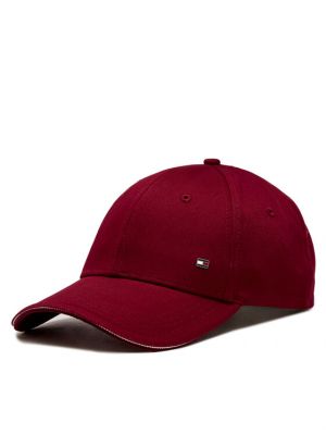 Βαμβακερό καπέλο Tommy Hilfiger κόκκινο