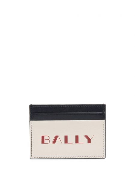 Leder geldbörse mit print Bally beige