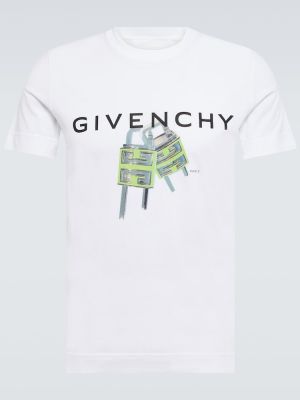 Tricou din bumbac din jerseu Givenchy alb