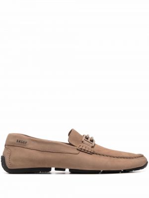 Skinn loafers Bally brun