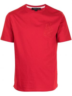 Camiseta con bordado Shanghai Tang rojo