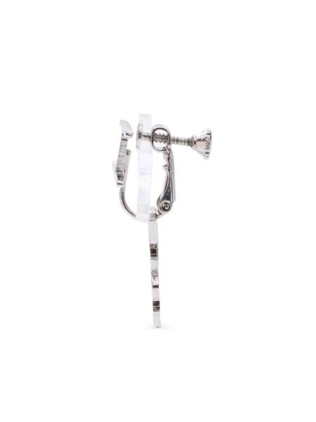 Boucles d'oreilles de motif coeur Christian Dior Pre-owned argenté