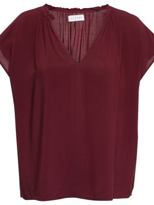Tricou de catifea cu decolteu în v Velvet roșu