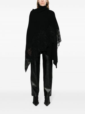 Sweter z kaszmiru koronkowy Ermanno Scervino czarny