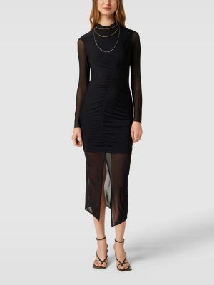 Sukienka midi z nadrukiem Review czarna