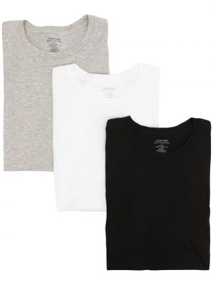 T-krekls ar apaļu kakla izgriezumu Calvin Klein melns