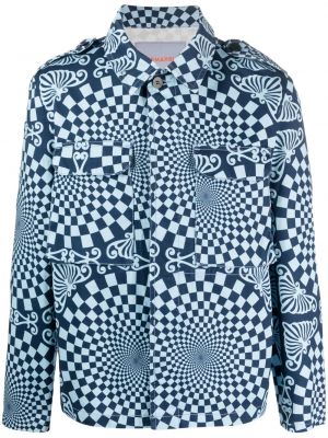Camicia con motivo geometrico Bluemarble blu