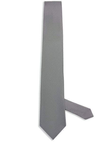 Žakárová hodvábna kravata Tom Ford sivá