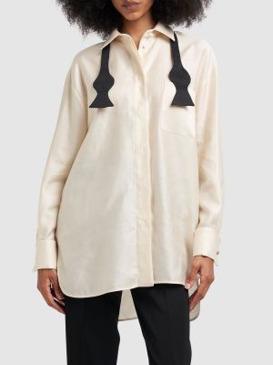 Bavlněná košile s mašlí Max Mara