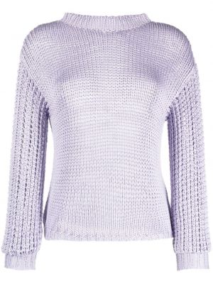 Плетен пуловер Agnona виолетово