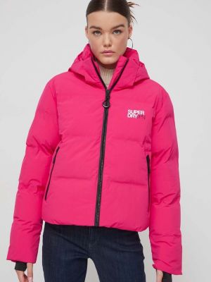 Téli kabát Superdry rózsaszín