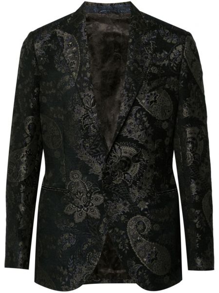 Jacquard blomstret blazer Etro blå