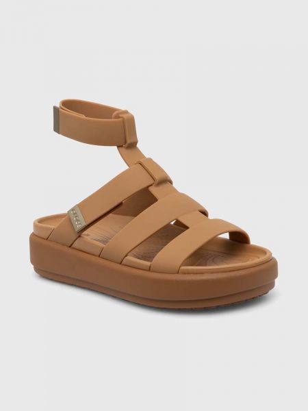 Sandale s platformom Crocs smeđa