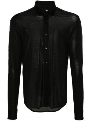 Šilkinė marškiniai Tom Ford juoda
