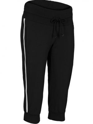 Pantaloni sport din bumbac Bonprix negru