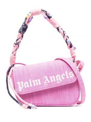 Чанта за ръка с принт Palm Angels розово