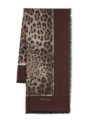 Кашмирен шал с принт с леопардов принт Dolce & Gabbana
