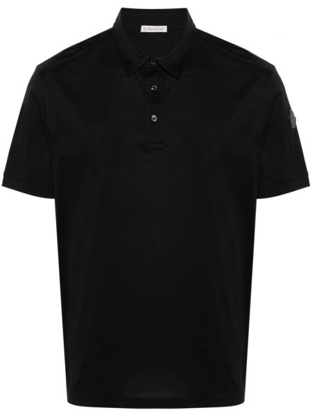 Pamučna polo majica Moncler crna