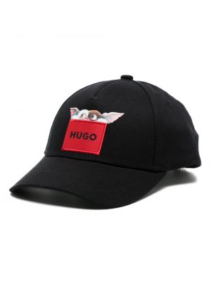 Medvilninis kepurė su snapeliu Hugo juoda