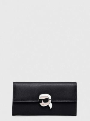 Portofel din piele Karl Lagerfeld negru