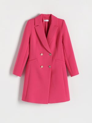 Poliészter viszkóz kabát Reserved - rózsaszín