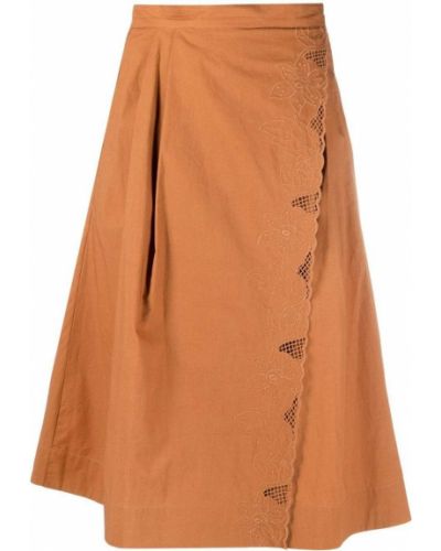 Falda midi Pinko marrón