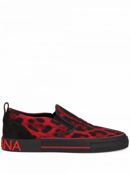 Skli på slip-on sneakers Dolce & Gabbana rød