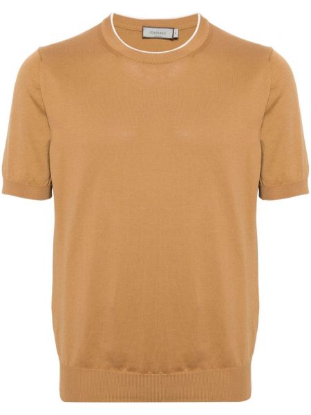 Bavlnené tričko Canali hnedá