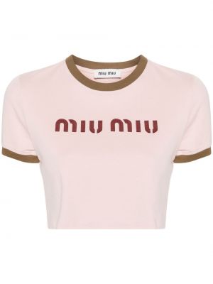Koszulka bawełniana Miu Miu