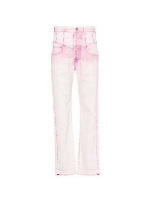 Różowe proste jeansy Isabel Marant