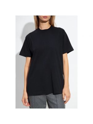 Camiseta de algodón de tela jersey Totême negro